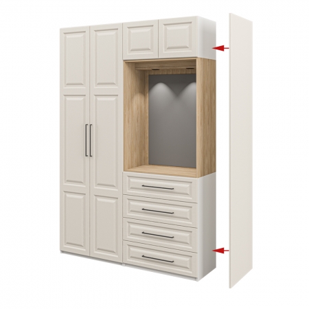 Шкаф ОТИС (Крем крашенное дерево, МДФ)