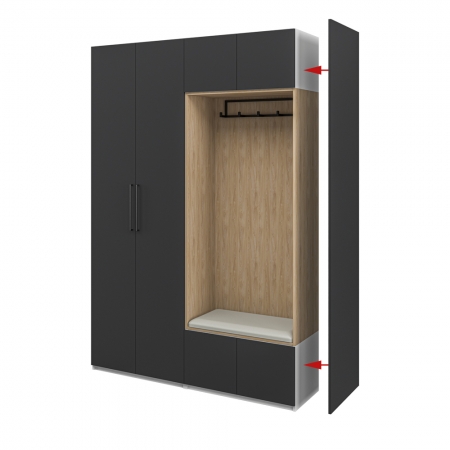 Шкаф ОТИС (Графит, ЛДСП)