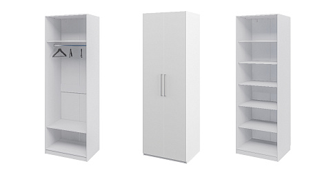 Шкаф двустворчатый (5 полок, 1 штанга)