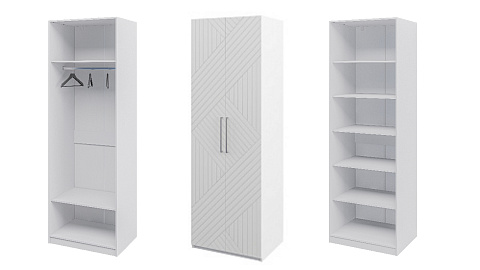 Шкаф двустворчатый (5 полок, 1 штанга)