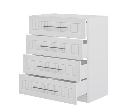 Шкаф ОТИС (Белый, МДФ, вертикальная фрезеровка)