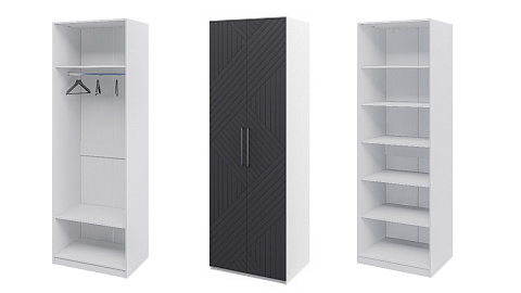 Шкаф двустворчатый (5 полок, 1 штанга)