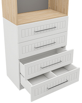 Отис (Белый, МДФ, вертикальная фрезеровка)