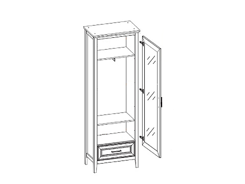 Шкаф с зеркалом SZF1L1S