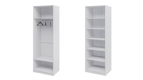 Шкаф двустворчатый (5 полок, 1 штанга)