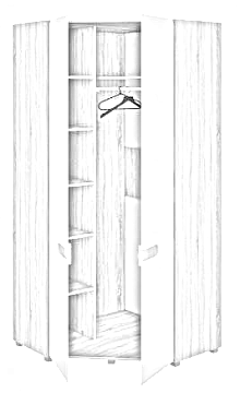 Шкаф угловой МН-026-11