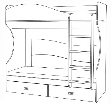 Кровать двухъярусная