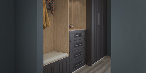 Отис (Графит, МДФ, вертикальная фрезеровка)