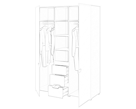 Шкаф для одежды МН-026-08