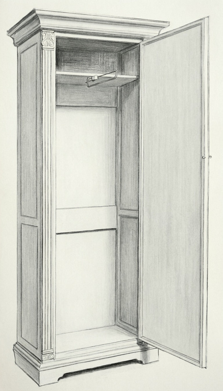 Шкаф для одежды (правый)   ГМ 5945