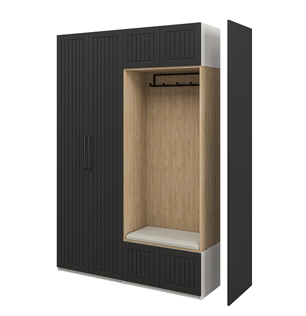 Отис (Графит, МДФ, вертикальная фрезеровка)