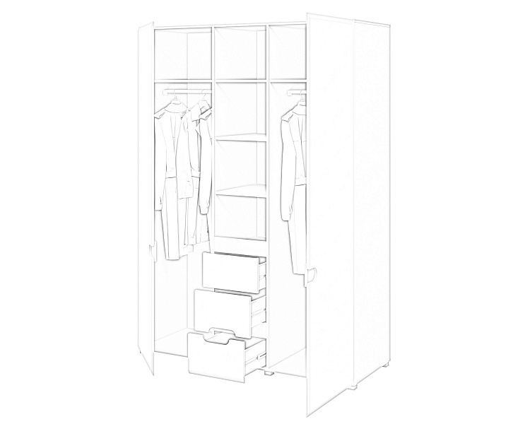 Шкаф для одежды   МН-026-08