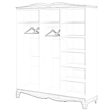 Шкаф для одежды МН-041-04