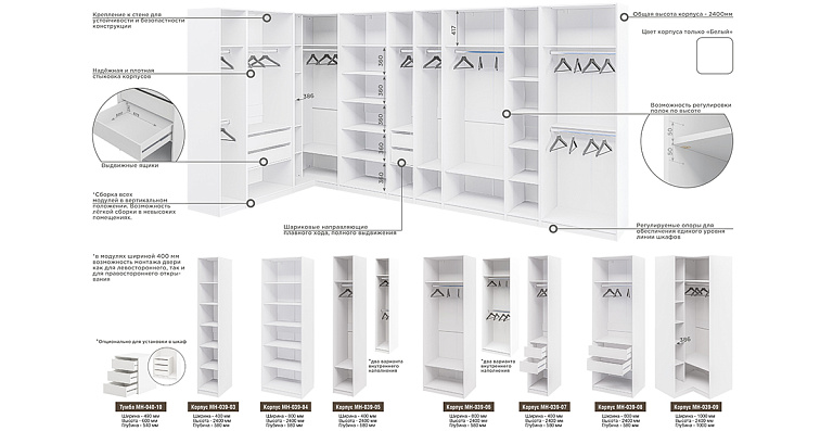 Отис (Белый, МДФ, вертикальная фрезеровка)