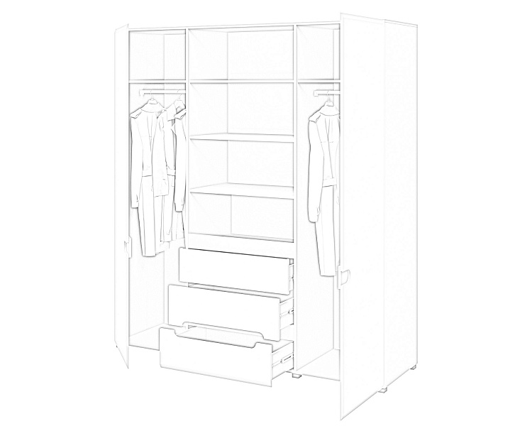 Шкаф для одежды   МН-026-09