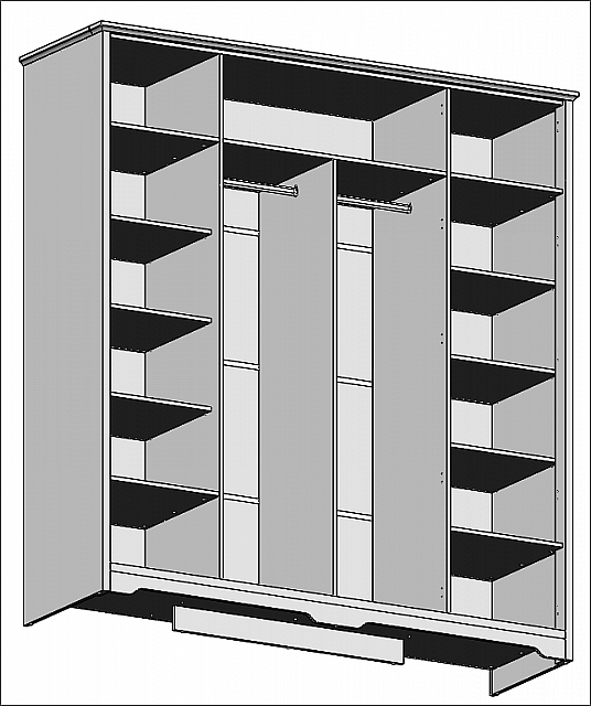 Шкаф для одежды   МН-040-19